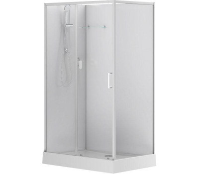 Душевая кабина Aquanet Passion EVO 120x80 L White, поддон низкий, двери раздвижные 