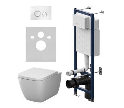 Инсталляция ErgoFit с подвесным унитазом Aquaspin и клавишей AM.PM Gem IS110101.901901 Белый Глянцевое 
