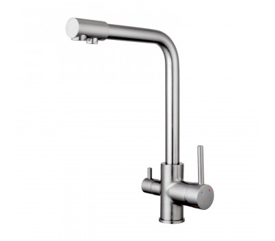 Смеситель для кухни с подключением фильтра Shevanik S328L, сатин