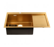 Мойка D7851HG-L MELANA ProfLine 3,0/220 ЗОЛОТО врезная прямоугольная левая D7851HG-L 