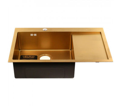 Мойка D7851HG-L MELANA ProfLine 3,0/220 ЗОЛОТО врезная прямоугольная левая D7851HG-L 