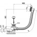 Слив-перелив Alcadrain для ванны, полуавтомат, черный A55BLACK 