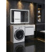 Тумба под стиральную машину подвесная Uperwood Magenta 45х50х55 см, белая/графит, выдвижной ящик 5930205163 