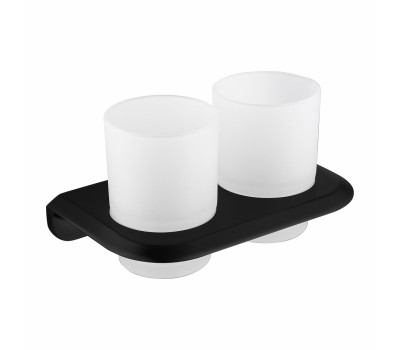 Стакан двойной для зубных щеток ABBER Nord AA1557B черный матовый 