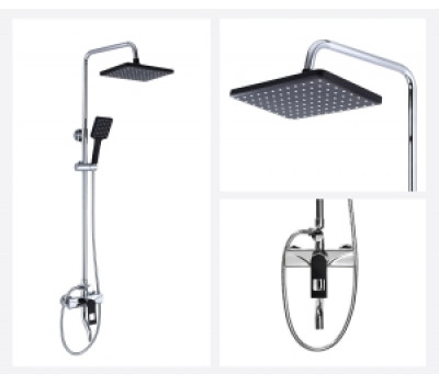 Душевая стойка с увеличенной высотой ЭЛЕМЕНТ EL77/1CB хром черный Bronze de Luxe 