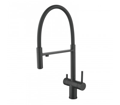 Смеситель для кухни с подключением фильтра Shevanik S178H, черный