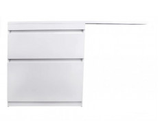 Тумба напольная Style Line Даллас 140, 2 ящика, Люкс белая, PLUS СС-00002273 