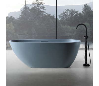 Ванна из искусственного камня ABBER Dortmund AM9911G серая матовая 