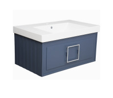 Тумба под раковину подвесная La Fenice Cubo FNC-01-CUB-BG-80, синяя  Тумба под раковину подвесная La Fenice Cubo FNC-01-CUB-BG-80, синяя