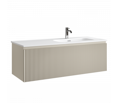 Тумба подвесная SANCOS Snob R 1.0 1195х445х406, c одним ящиком оснащенным доводчиками, Beige Soft , арт.SNR1.0120RCE 