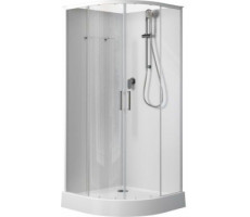 Душевая кабина Aquanet Passion EVO 100x100 R White, поддон низкий, двери раздвижные 