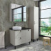 Шкаф-колонна Comforty Сорренто-40 светло-серая 