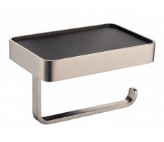 Держатель для туалетной бумаги с полкой WONZON & WOGHAND, Темный графит WW-9336 Держатель для туалетной бумаги с полкой WONZON & WOGHAND, Темный графит WW-9336