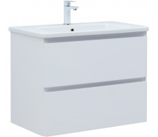 Тумба с раковиной Aquanet Эмбер 80 2 ящ. цв.белый матовый (раковина Luxury) 00332492 Тумба с раковиной Aquanet Эмбер 80 2 ящ. цв.белый матовый (раковина Luxury) 00332492