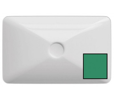 Раковина 60х37 см ISVEA SistemaY Clear накладная 10SY50060SV-2P цвет изумрудный матовый 