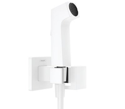 Гигиенический душ Hansgrohe Bidette E 1jet 29233700 с держателем и шлангом, матовый белый (внешняя часть)