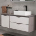 Столешница EQUIL Smile 120 на тумбу лен антрацит/графит раковина справа (78531) 