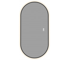 Зеркало Aquanet Контур 600х1200 LED TX овал, антипар, черный 00367657 