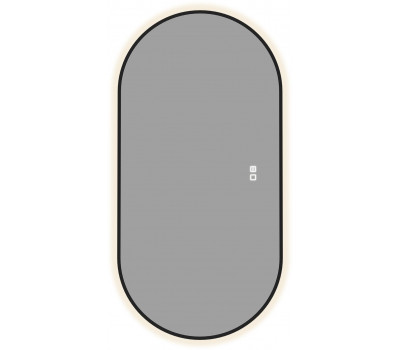 Зеркало Aquanet Контур 600х1200 LED TX овал, антипар, черный 00367657 