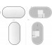 Зеркало Aquanet Контур 600х1200 LED TX овал, антипар, черный 00367657 