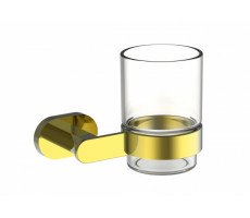 Стакан для зубных щеток с держателем WONZON & WOGHAND, Глянцевое золото WW-8421-LG 