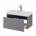 Тумба под раковину подвесная Dreja Luxury 70 см, серый базальт