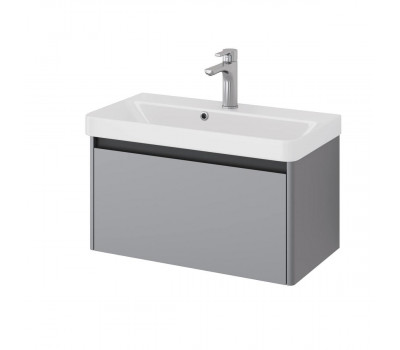 Тумба под раковину подвесная Dreja Luxury 70 см, серый базальт