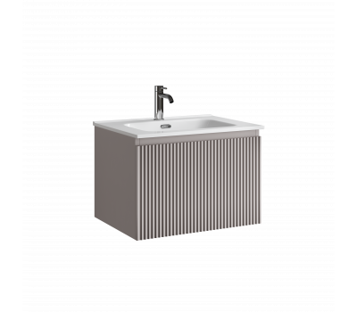 Тумба подвесная SANCOS Snob R 1.0 590х445х406, c одним ящиком оснащенным доводчиками, Doha Soft , арт. SNR1.060SM 