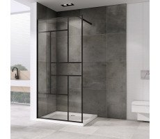 Душевая перегородка ABBER Immer Offen AG63090B черный матовый 