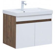 Тумба с раковиной Aquanet Оптима 80 цв. дуб рустикальный/белый сатин 00345360 Тумба с раковиной Aquanet Оптима 80 цв. дуб рустикальный/белый сатин 00345360