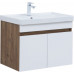 Тумба с раковиной Aquanet Оптима 80 цв. дуб рустикальный/белый сатин 00345360 Тумба с раковиной Aquanet Оптима 80 цв. дуб рустикальный/белый сатин 00345360