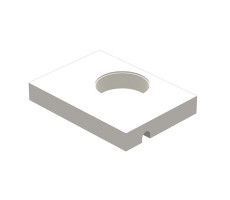 Полочка с 1 отверстием для стакана или диспенсера Ritmonio Elementa Fittings 7N0002F38 Белый 