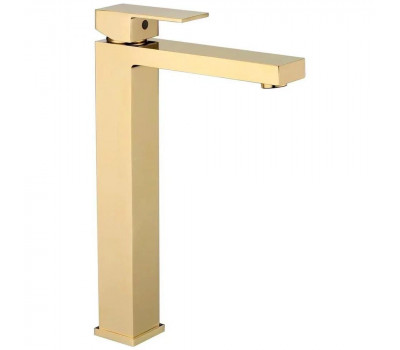 Смеситель для раковины высокий Grocenberg GB3008GO, золото 