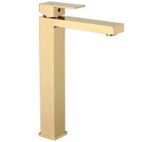 Смеситель для раковины высокий Grocenberg GB3008GO, золото 