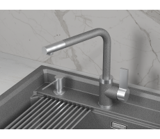 Смеситель для кухни GRANULA 5504, ГРАФИТ 