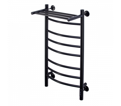 Полотенцесушитель электрический Comfysan Noumi EC-8 80/40 с полкой, черный 