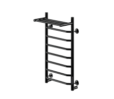 Полотенцесушитель электрический Comfysan Scola EC-8 80/40 с полкой, черный 