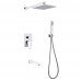 Душевая система ABBER Weiss Insel AF8017W скрытого монтажа с изливом, белый-хром 