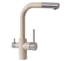 Смеситель для кухни с выдвижным изливом и подключением фильтра Florentina КРИСТАЛЛ 333.32H.2123.104, бежевый Смеситель для кухни с выдвижным изливом и подключением фильтра Florentina КРИСТАЛЛ 333.32H.2123.104, бежевый