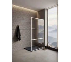 Душевая перегородка Aquanet 120x200 SW-1200WT профиль белый, прозрачное стекло 
