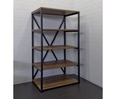 Стеллаж Comforty  90 Лофт дуб тёмно-коричневый 