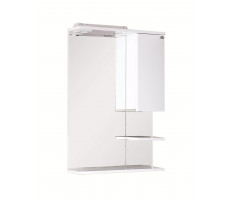 Шкаф-зеркало Onika Элита 60 белый, правый, с подсветкой 206020 
