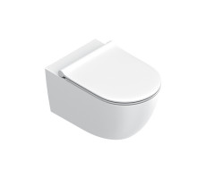 Унитаз подвесной 55x35, безободковый, смыв Tornado, покрытие Twinglaze+ Catalano Sfera 0511550021 белый матовый 