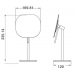 Зеркало настольное с увеличением 5х JAVA S-M113 хром 
