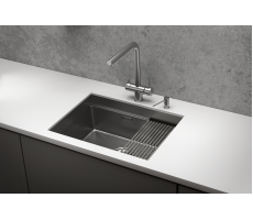 Кухонная мойка GRANULA KS-6045U, СТАЛЬ САТИН, стальная KITCHEN SPACE 