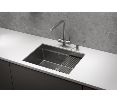 Кухонная мойка GRANULA KS-6045U, СТАЛЬ САТИН, стальная KITCHEN SPACE 