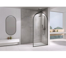 Душевая перегородка ABBER Immer Offen AG64120B черный матовый 