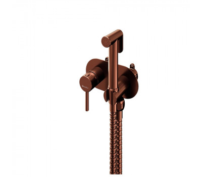 Гигиенический душ со смесителем встраиваемый Knotlor FHS01S1RB бронза матовый 