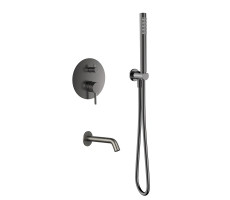 Набор для комплектации ванны с изливом и смесителем AQUAme  AQM8406GM Металл 