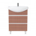 Тумба под раковину Onika Элита 60 напольная, штрокс коричневая (ум. Грация 60) 106122 